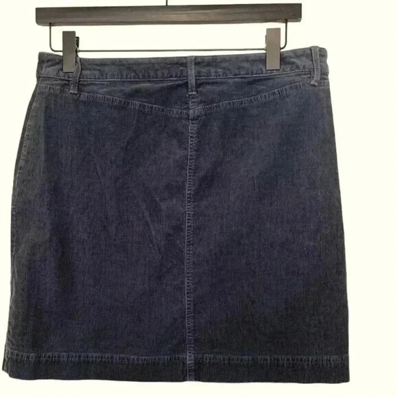 Talbots Petite Light Grey Corduroy Skirt w Stretch 2 Front Pockets - Picture 3 of 6